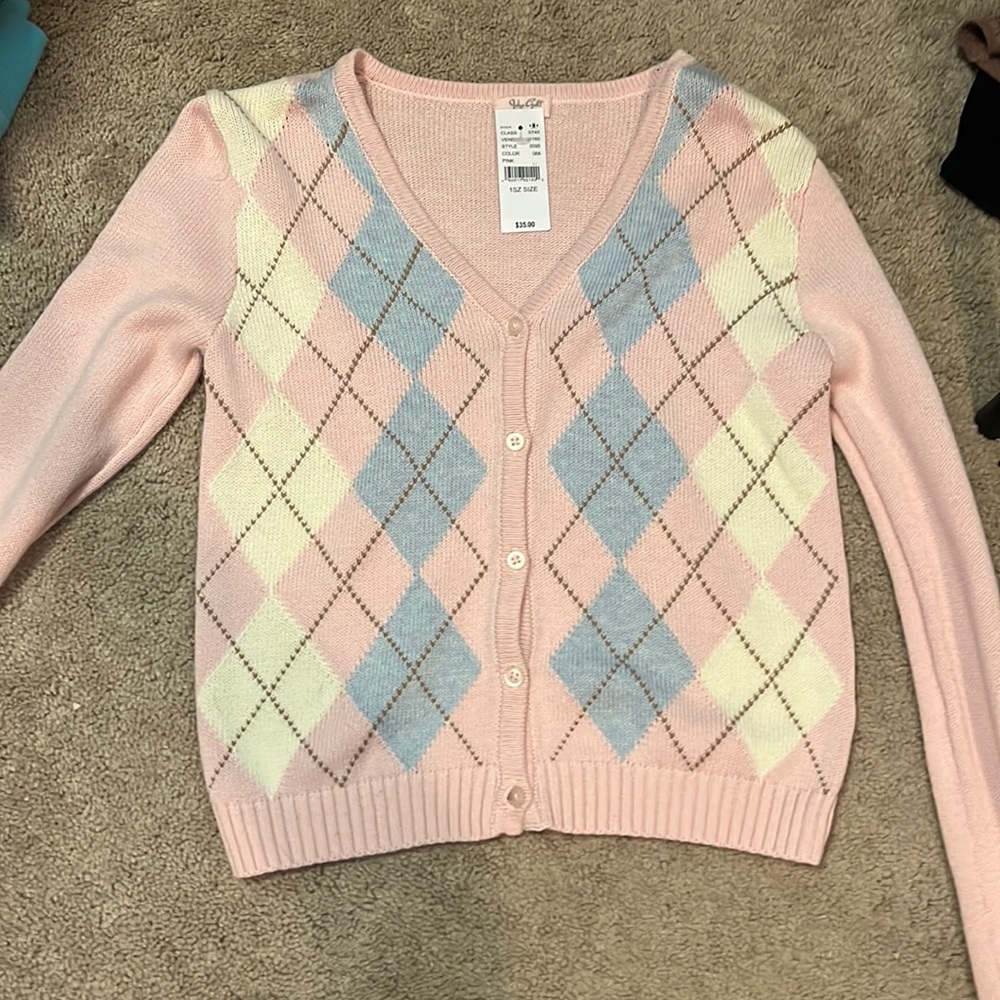 PacSun Sweater | Harlequin print.